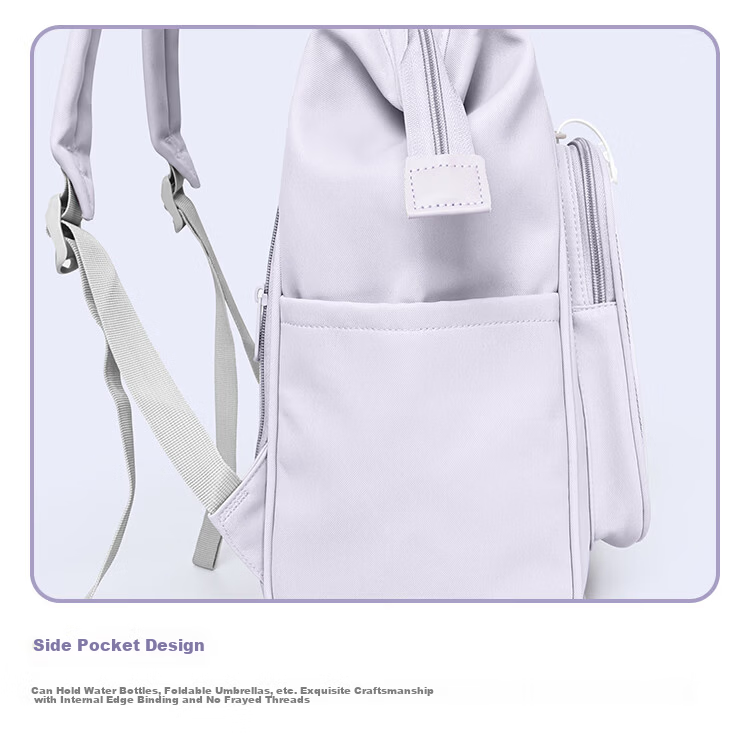 COW Women's Backpack Double Shoulder Bag Large Capacity School Bag for Middle School High School College Students Casual Mommy Bag Dreamy Light Purple 6