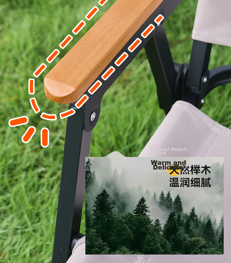 Whotman Outdoor Folding Chair Kemit Portable Camping Chair Table and Chair Equipment Balcony Leisure Stool 17
