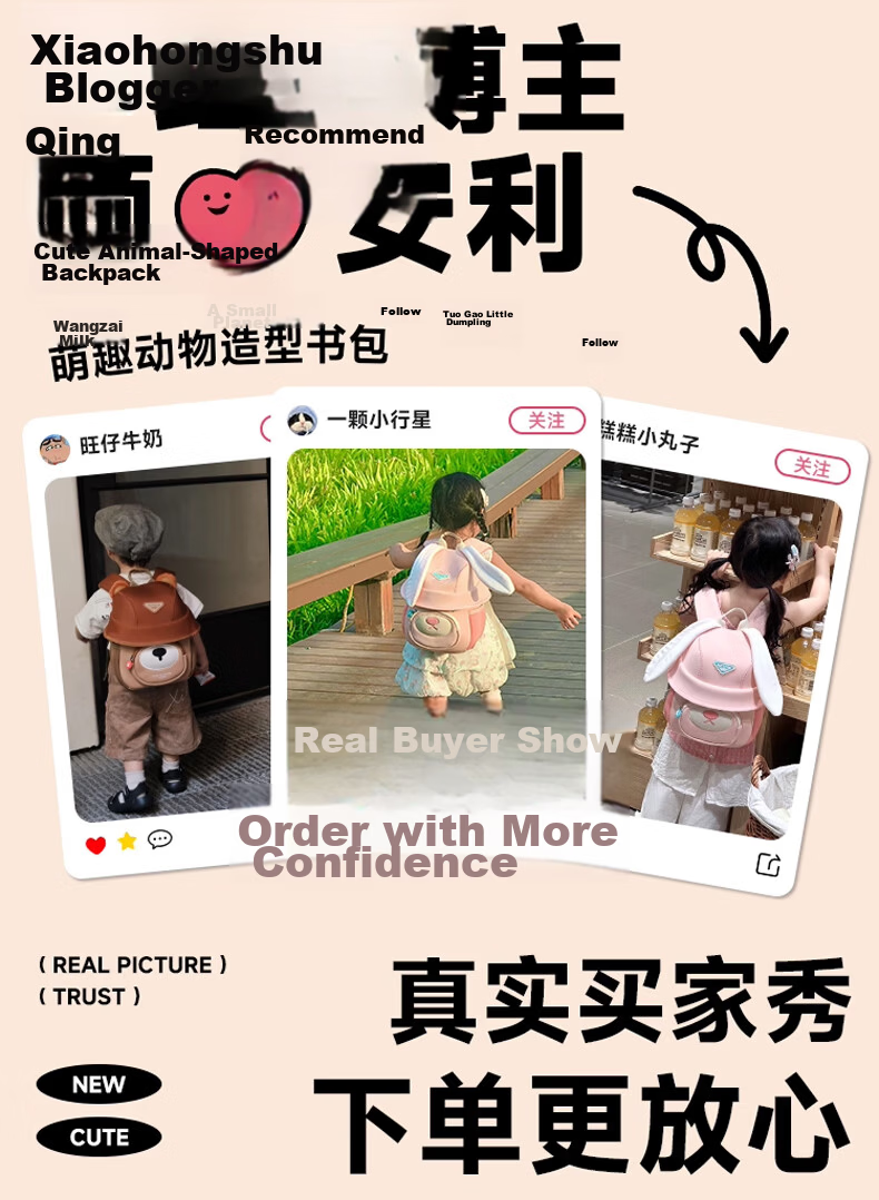 Germ Kids Backpack Kindergarten Lightweight Travel Girls Animal Mini Backpack Unicorn Corn 5