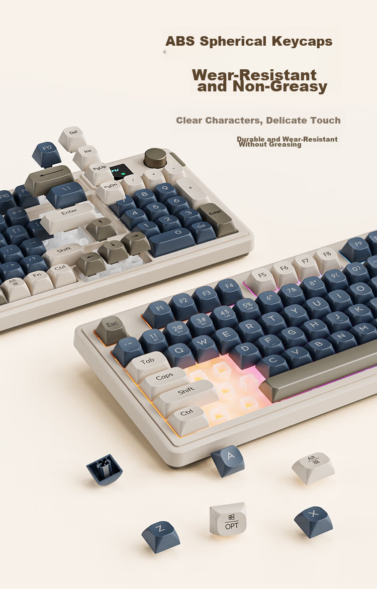 Langtu L99 Membrane Keyboard, 99 Keys, Quiet Keyboard, Gaming And E-Sports, Computer Office Keyboard, Wired Gasket Structure, RGB Lighting Effects, Blackberry 9