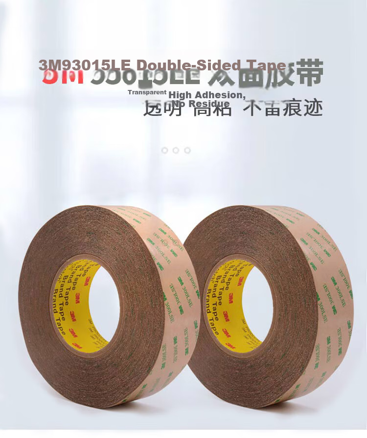 3M Double-Sided Tape Office Home Use Spring Festival Couplets Wedding Decoration Thin Strong Adhesive Metal Plastic High Temperature Resistant 93015LE 10mm x 55m x 0.15mm 1