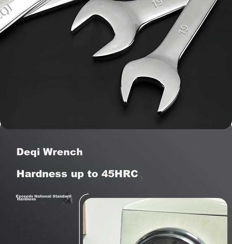 Deqi Dual-Use Open-End and Box Wrench 14mm Small Size Auto Repair Spanner 11