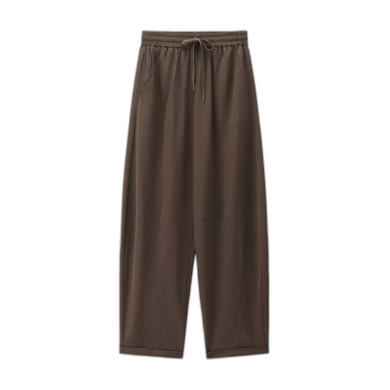Giordano Women's Pants 2026 Summer New Bone-Breaking Drawstring Elastic Waist Curved Blade Casual Pants 13416321