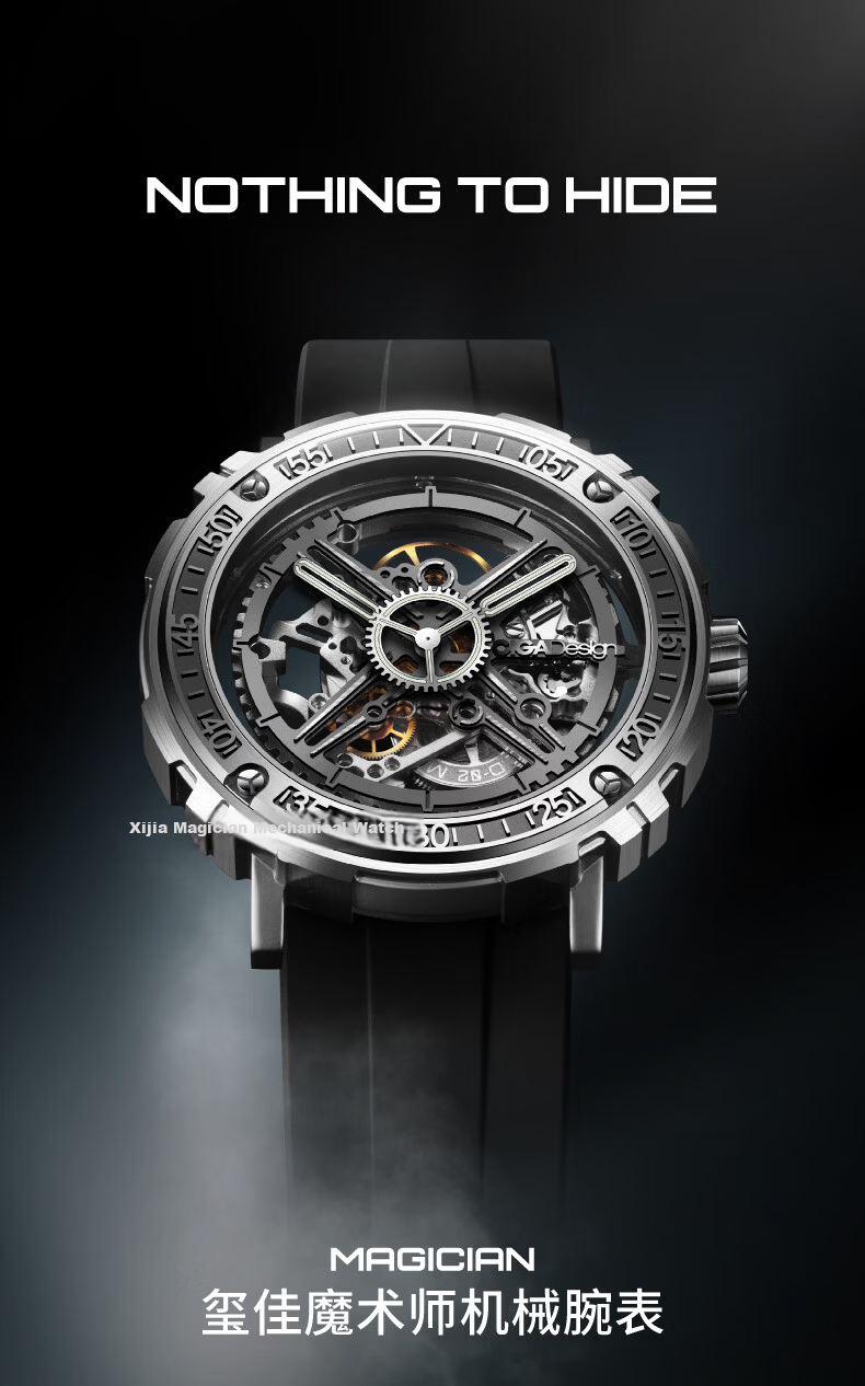 CIGA Design Jijia Fengmang Series Mechanical Wristwatch, Magic Titanium Version, One Watch Three Wear Styles, Fashion Men's Watch, Birthday Gift 1
