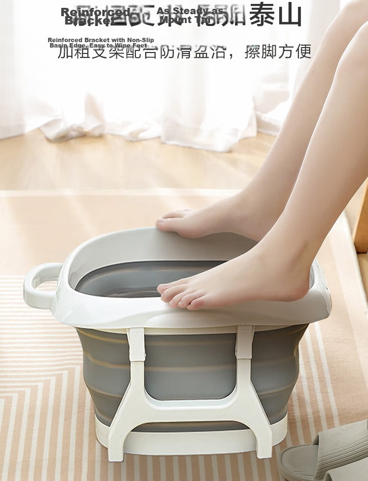 JD Original Yangshengju Foldable Foot Soaking Bucket, Portable Large Foot Bath Basin for Home Use, Foot Spa Basin with Massage Granules 5