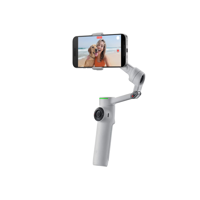 Insta360 Flow 2 Pro Gimbal AI Handheld Stabilizer Selfie Stick Phone Holder Vlog Live Streaming (Xiangxiang Gray Standard Kit)