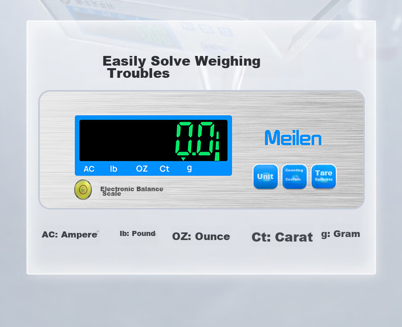 Meilen Electronic Balance 0.01g/0.001g High Precision Digital Scale for Weighing Chinese Medicine, Gold, Laboratory 6