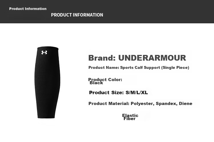 Under Armour Calf Sleeves and Knee Pads Sports Protective Gear for Men and Women, Black, Size M 1