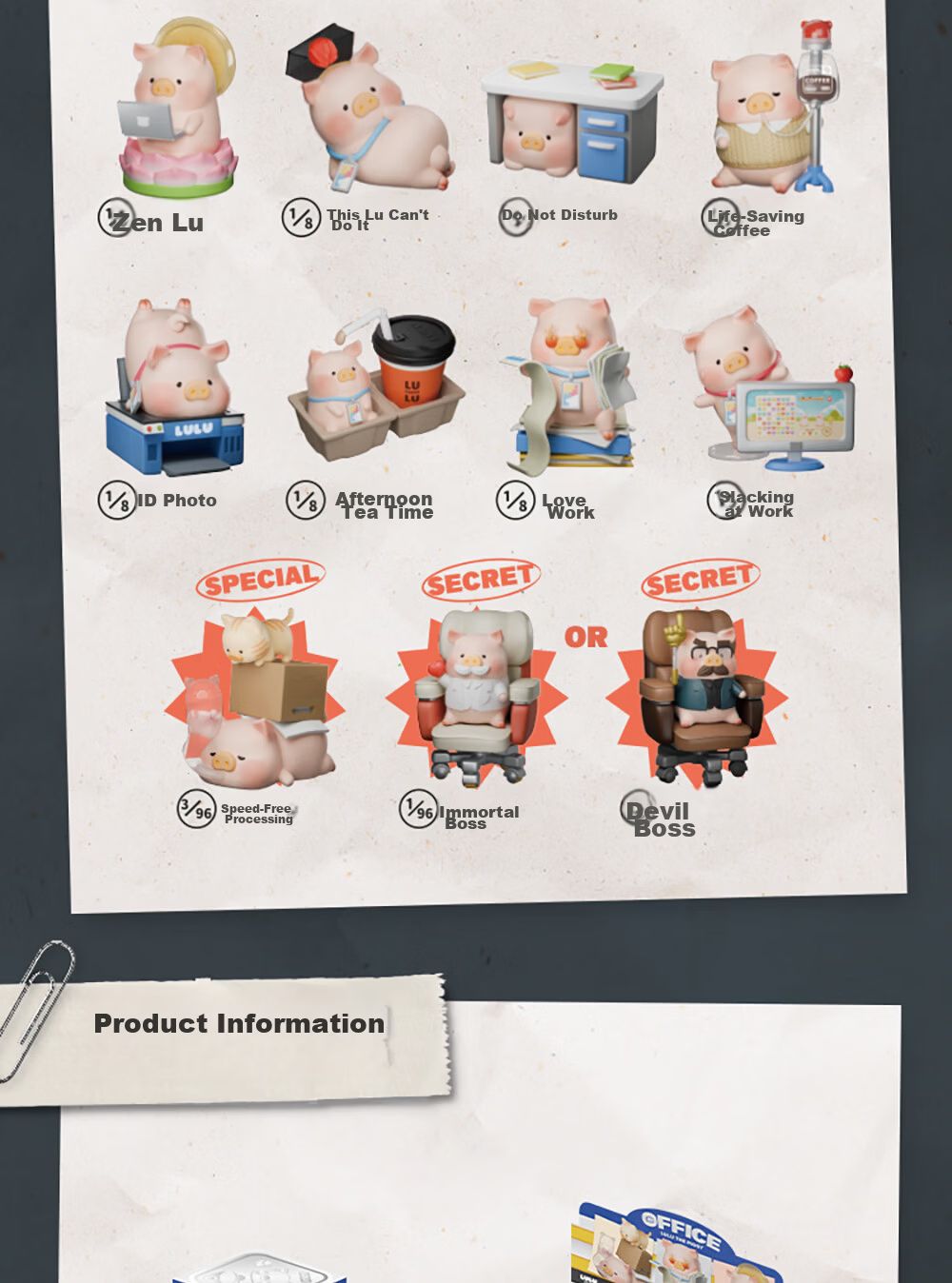 52TOYS Canned Pig LuLu Burger Delivery Action Blind Box Toy Trendy Figurine Full Box of 4 Gifts for Girlfriend 15