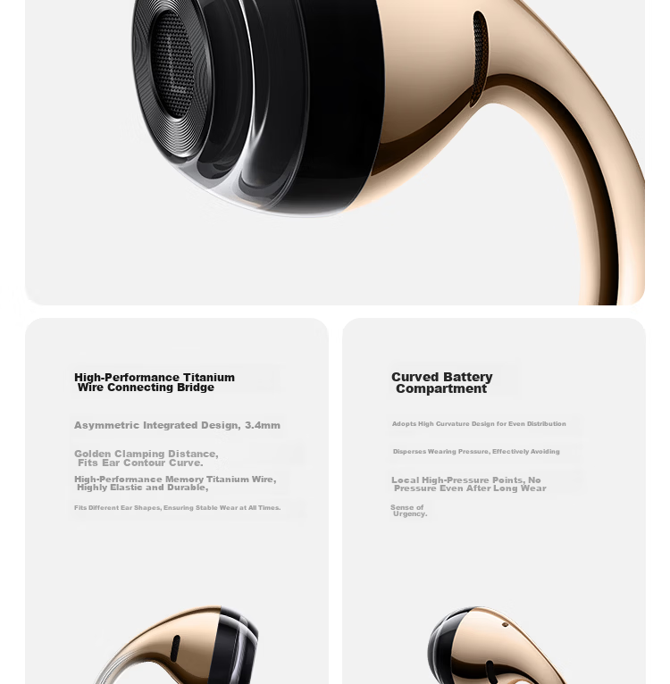 MI Xiaomi Clip-On Bluetooth Wireless Earphones Comfortable and Secure Fit Recommended by Lei Jun Compatible with Apple and Android Phones 8