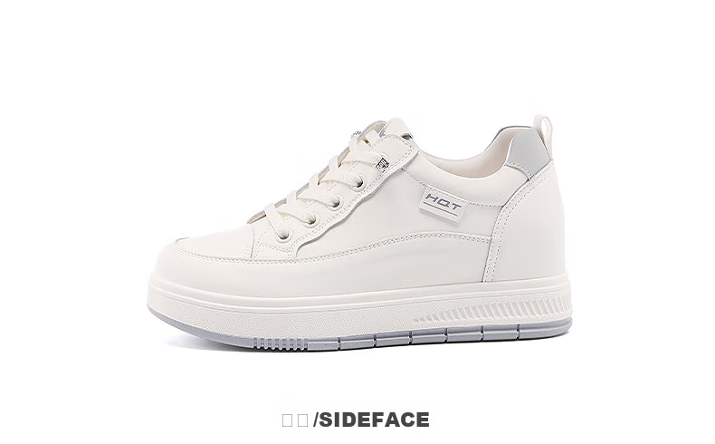Red Dragonfly Women's Height Increasing Mesh Sneakers Thick Sole White Breathable Sports Shoes WXB150602L Beige Gray Size 37 12