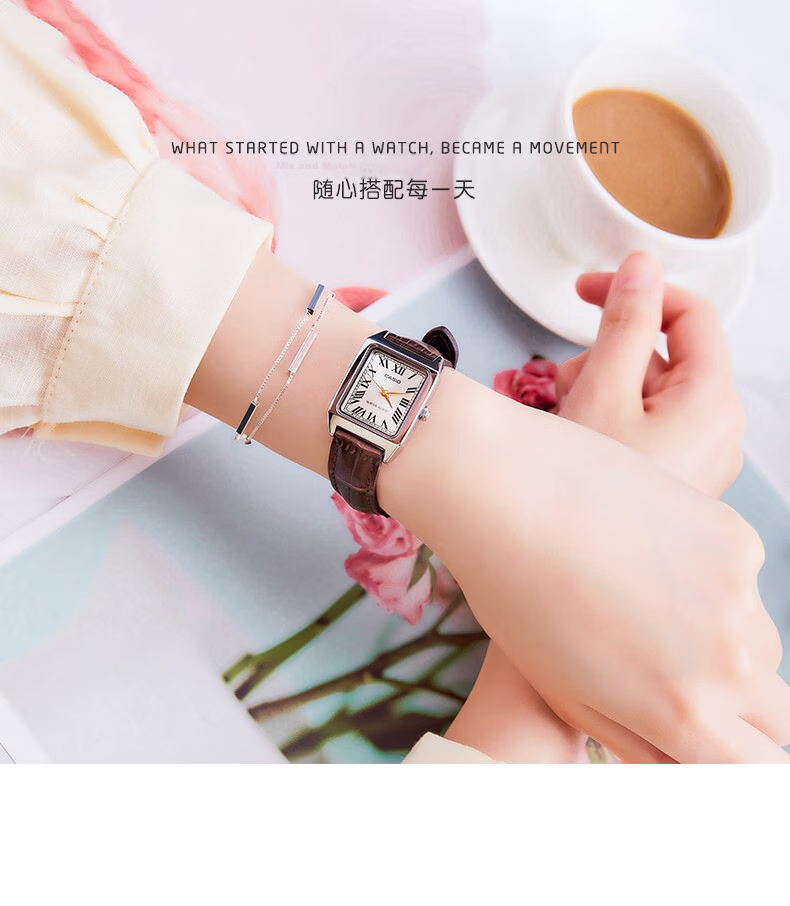 CASIO Women's Small Square Vintage Quartz Watch for Students LTP-V007L-7B1 1