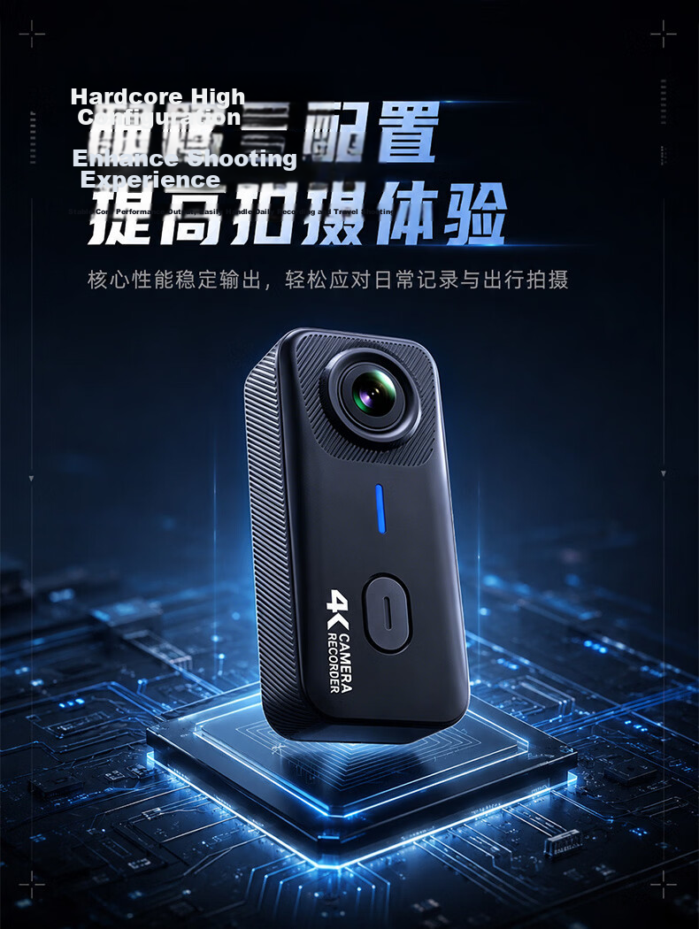 ShanGou G11 Thumb Sports Camera Motorcycle DVR Portable Magnetic Chest Neck Hanging Outdoor Fishing Cycling Vlog Camera Gift Set + 128GB Memory Card 4