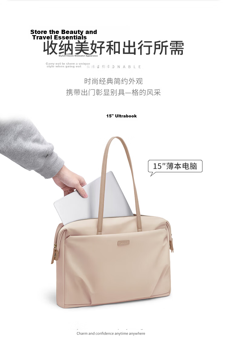 POLO Laptop Bag, Women's Briefcase, Business Commute Tote Bag, 14/15-Inch Computer Bag, Handbag, Gift for Girlfriend 9
