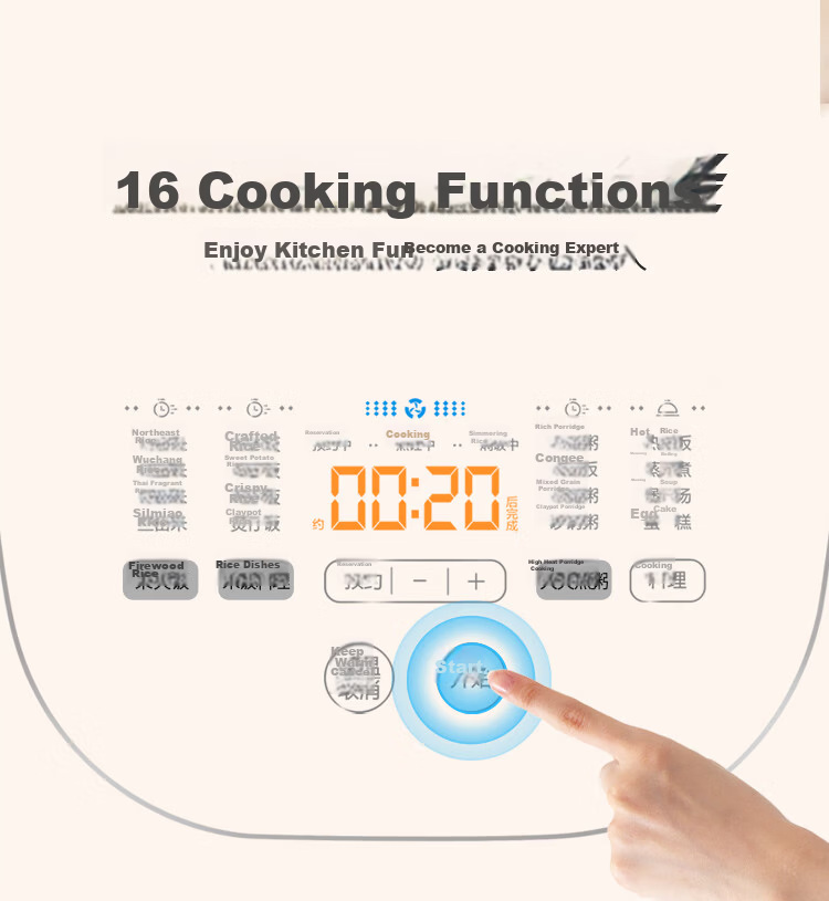 SUPOR Rice Cooker 3-4 People 4L Blue Diamond Quick Ball Pot Firewood Rice Non-stick Steamer Porridge Multi-function Micro-pressure Smart Rice Cooker 40FC661 22