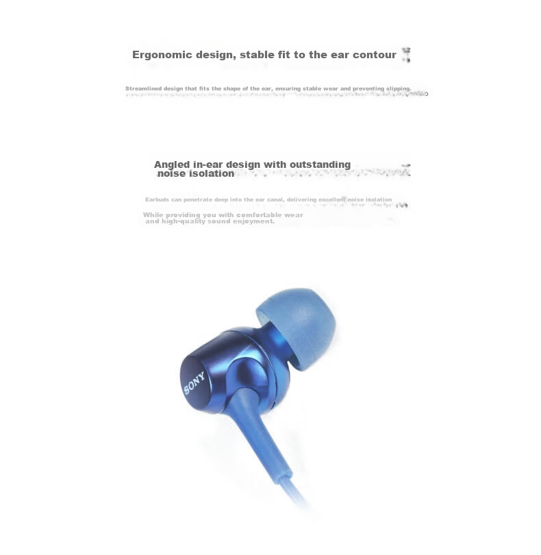 SONY MDR-EX255AP In-Ear Wired Headphones with Microphone, Stereo Sound Quality for Mobile Phone Calls, High-Quality Audio, Black, Travel Companion, Gift 4