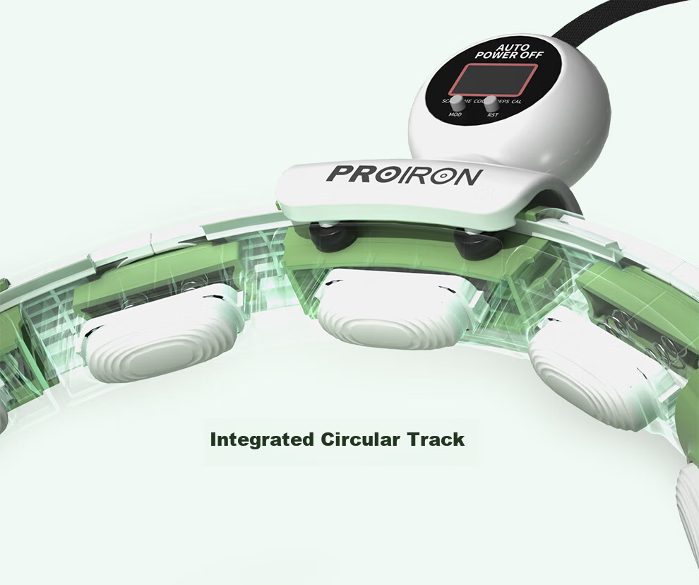 PROIRON Hula Hoop Weighted Waist Slimming Smart Counting Adult Detachable Low Noise Green 6