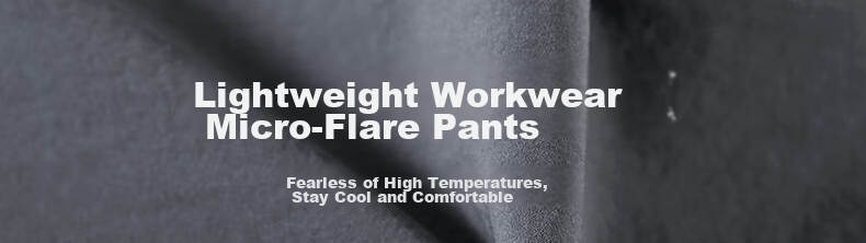 Borui Women's Micro Flare Quick-Dry Lightweight Work Pants 2026 New Summer Casual Slim American Paratrooper Trousers 1
