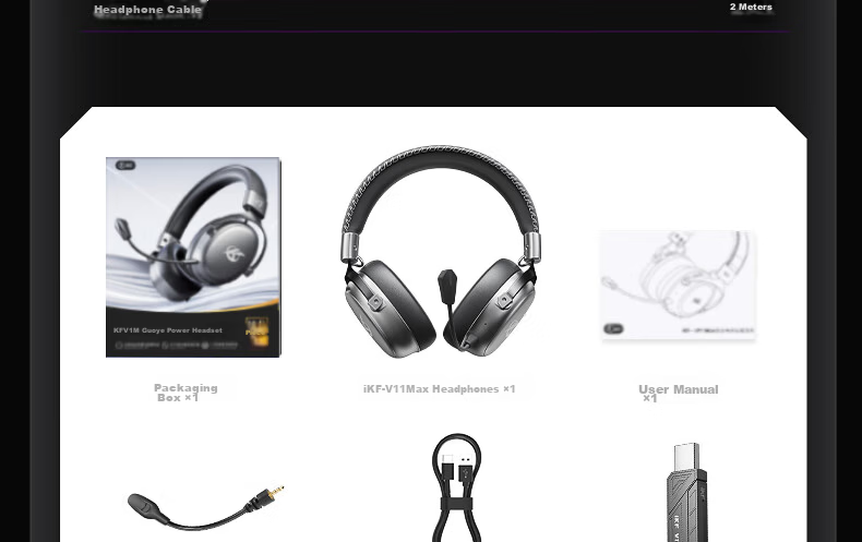 IKF V11 Max Quad-Mode Gaming Headset, Over-Ear Wireless E-Sports 7.1 Sound Field, Bluetooth Wired FPS Smart Driver, Triangular Unyielding Contract Position Audio, Navy Gree 65