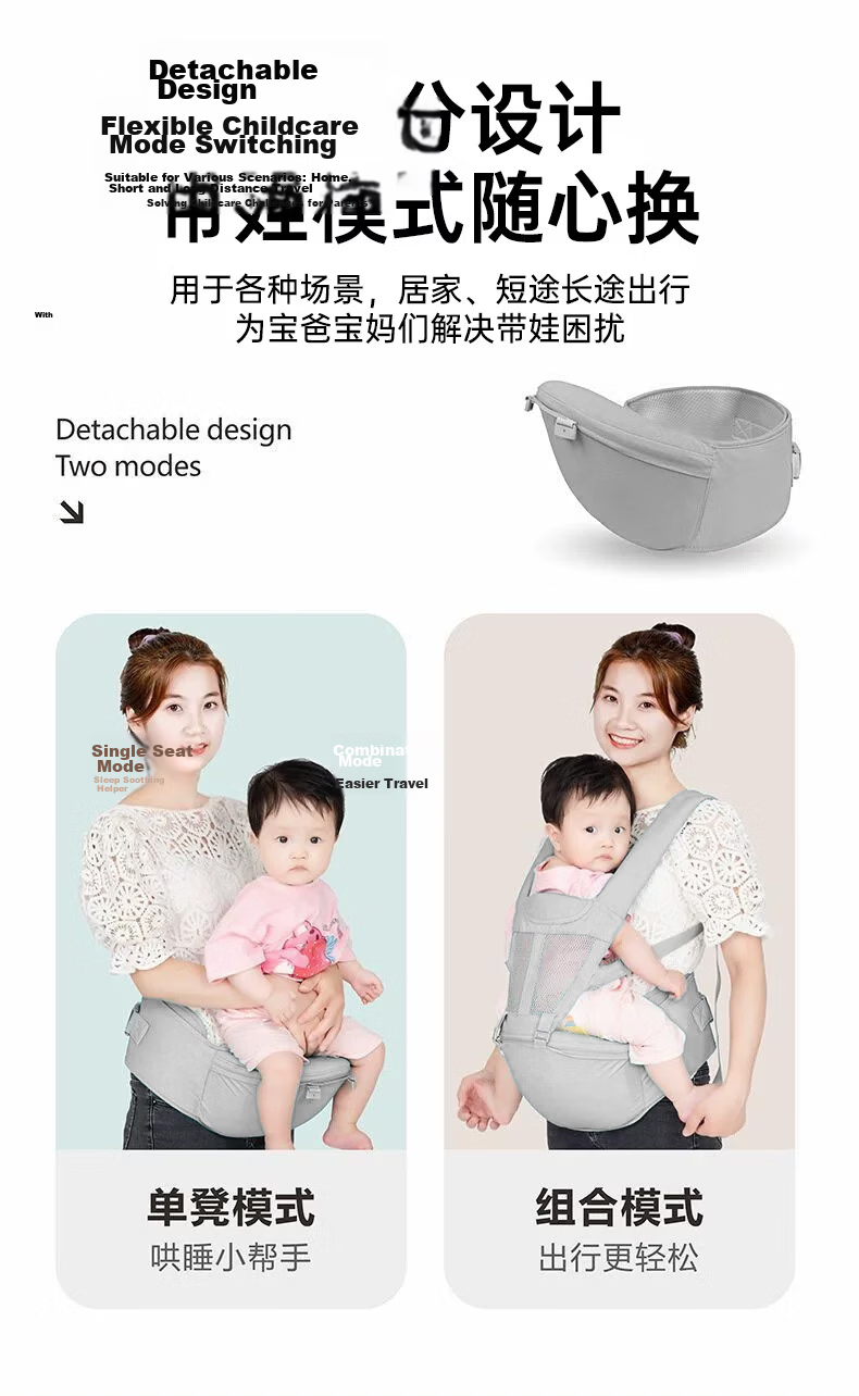 Guangduola Baby Carrier, Front-Facing Carrier for Infants 0-3 Years Old, Simple And Lightweight, Breathable 2