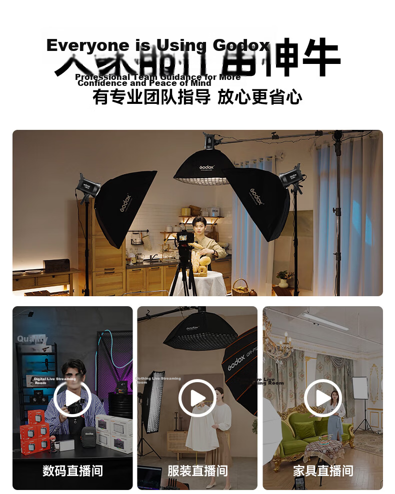 Godox SL60II Live Streaming Fill Light D Photography Continuous Light Sunlight Studio Shooting Photography Light Children's Clothing Photo Spotlight Host Live Streaming Light 2