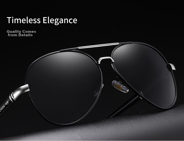 GOGOSOON New Pilot Sunglasses for Men, Driving-Specific Glasses, Photochromic Polarized Driving Sunglasses, Light-Sensitive Day And Night Fishing Glasses 5