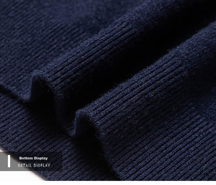 Hengyuanxiang [Wool Included] Men's Long Sleeve T-Shirt Autumn Winter Thickened Warm Knitted Base Shirt Sweater Dark Gray 4XL 22