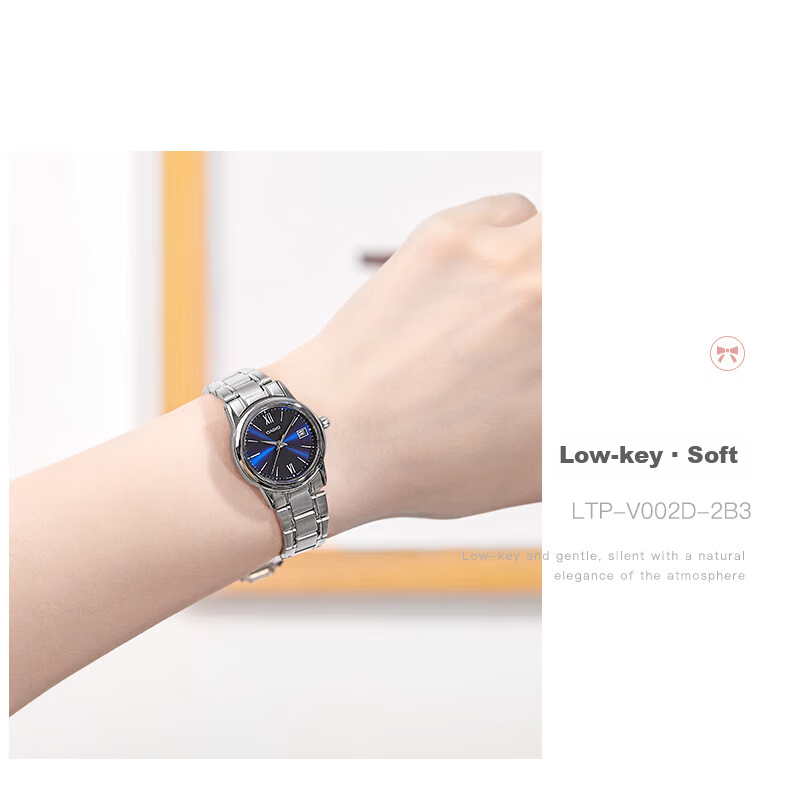 CASIO Women's Watch, Simple Quartz Waterproof Design for Students' Exams [Valentine's Day Gift], LTP-V002D 12