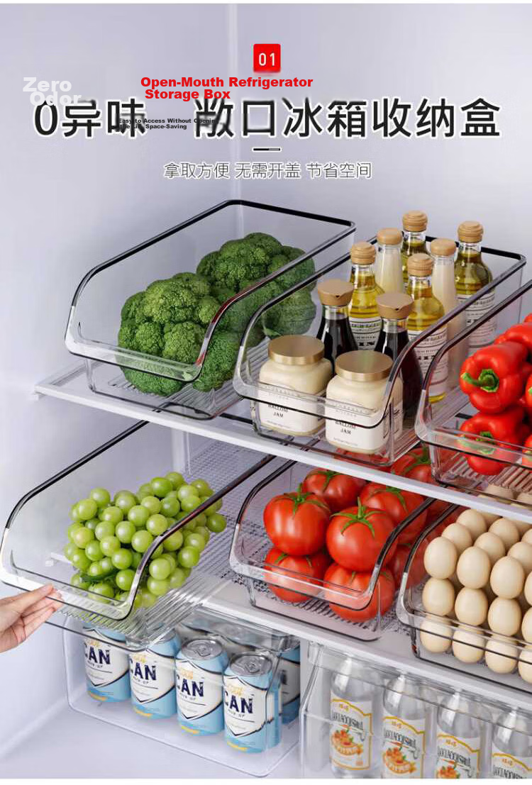 KATEI STORY Japanese Style Refrigerator Storage Box Drawer Fresh-Keeping Food Grade Vegetable Egg Freezer Organizer 2