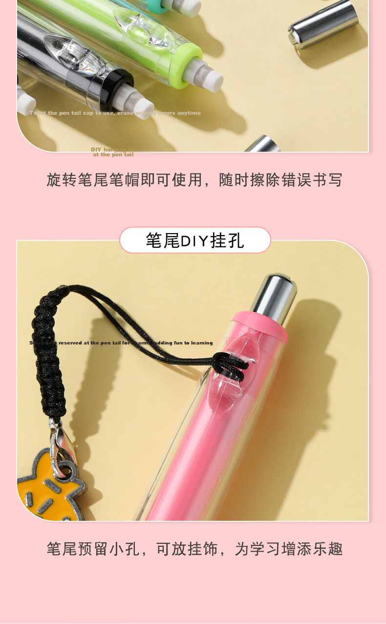 PILOT Grip Series Quick Sketching Mechanical Pencil for First Grade Elementary School Exams, Children's Beginner Stationery with Eraser Tip HDGAC-80R3 0.3 Pink 5