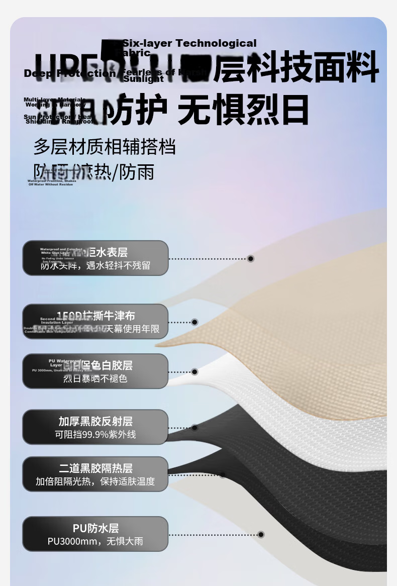 MOBIGARDEN Outdoor Camping Self-Standing Quick-Open Canopy Holiday Dome PO9.0 Sunshade Curtain NX24672018 Morning Mist White 7