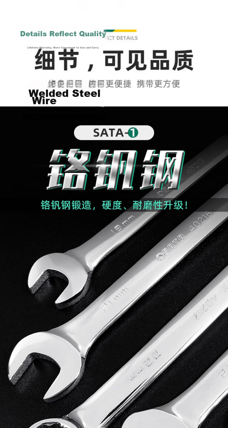 SATA Fully Polished Dual-Use Wrench 30mm 40222 5