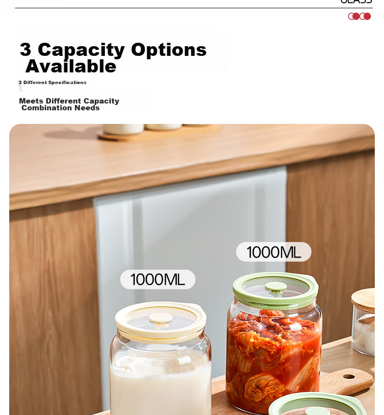 PINYU Glass Chili Oil Container with Lid, High-Temperature Resistant Lard Jar, Food-Grade Sealed Household Spicy Oil Pot 9