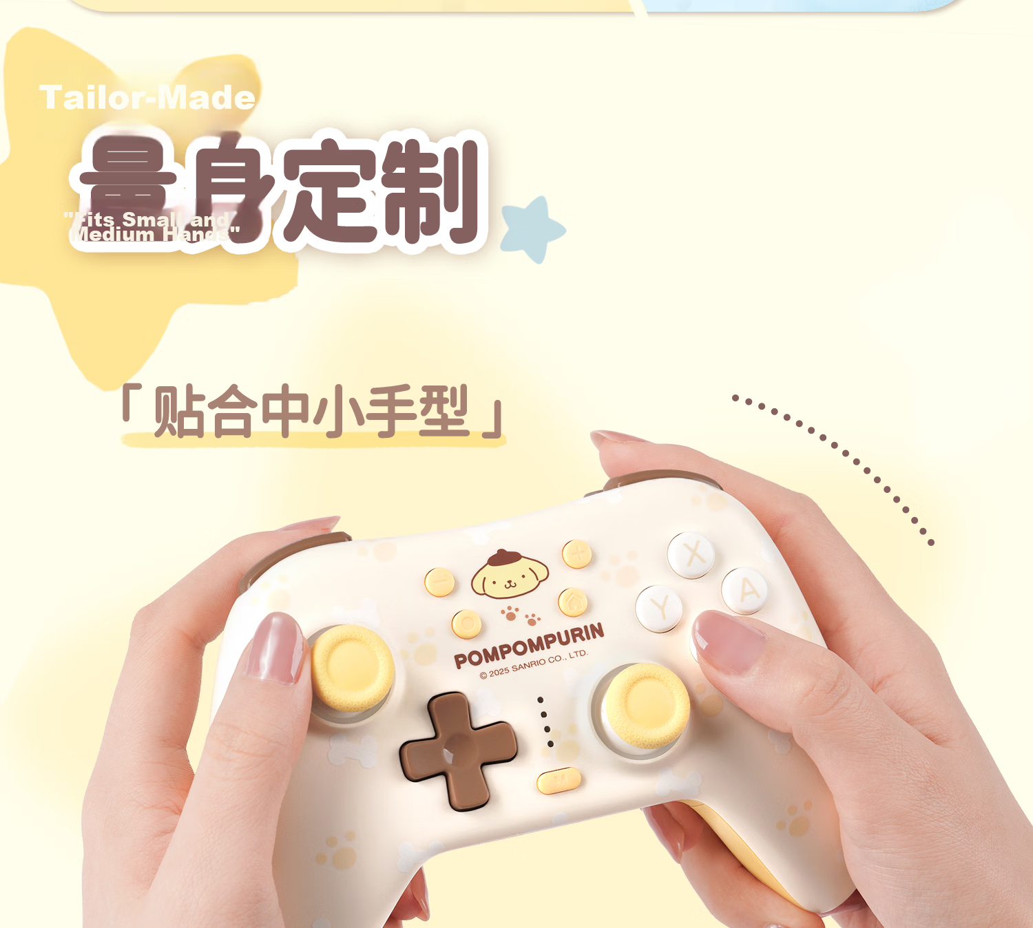 Gudetama x Pudding Dog Wireless Bluetooth Cartoon Game Controller Receiver for Switch 2/NS OLED/PC/Steam/Android/iOS IP Collaboration Girls Gift 10