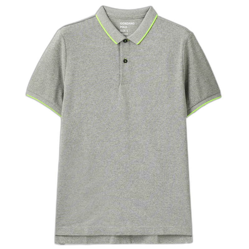 Giordano Men's Short Sleeve Polo Shirt New Pique Fabric Commuter Casual Colorblock Collar Top 01016425