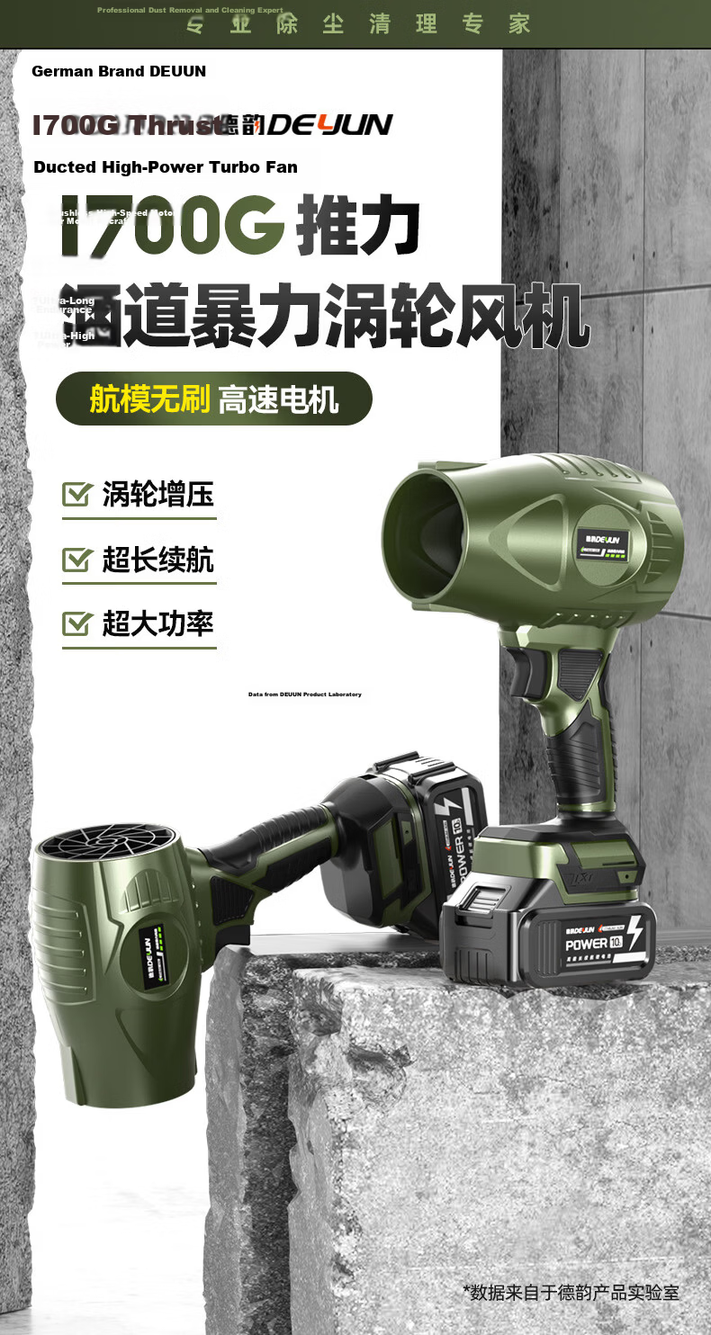 Deyun High-Power Turbo Fan High-Speed Blower Industrial Dust Removal Strong Wind Blower 2
