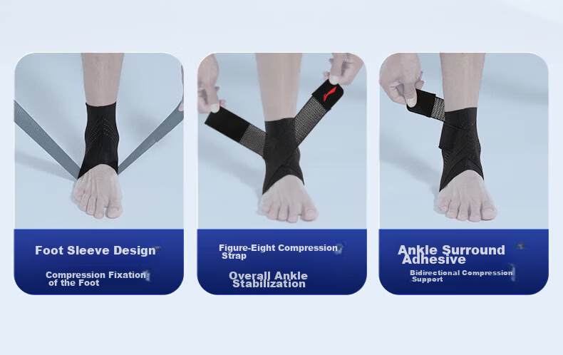 Li-Ning Ankle Brace Ankle Sprain Support Recovery Sleeve Sports Basketball Anti-Sprain Injury Stabilizer Ultra-Thin Wrist Protector 7