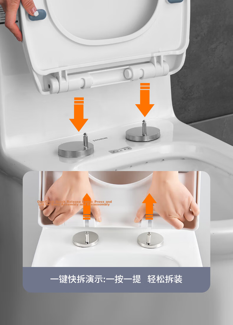HSPA Thickened Toilet Seat Universal Accessory, Old-Style Large U-Shaped Toilet Ring, Toilet Cover, Toilet Seat Lid, 1103 6
