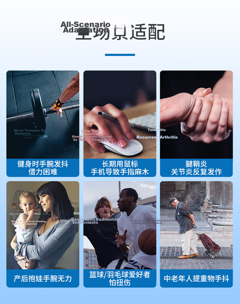 LP 693 Elastic Bandage Tendonitis Wrist Support Free Wrap Silicone Non-Slip Compression Wrist Brace One Size Single Piece 2