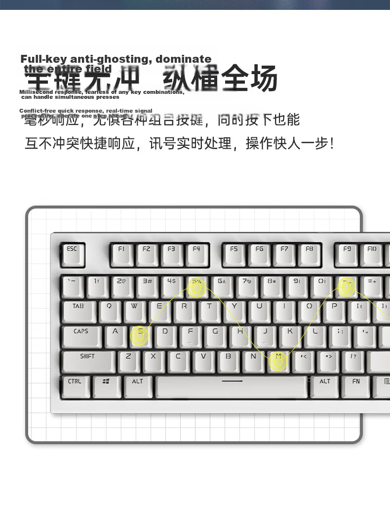 Langtu LT84 Wired Mechanical Keyboard Gaming E-sports 84-Key Computer Office Tablet Keyboard Hot-Swappable Switches Milk White Gray Crystal Cloud Switch 20
