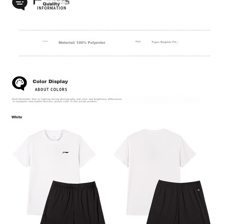 LI-NING Boys' Quick-Dry Summer Sports Set 2026 New Short Sleeve and Shorts Breathable Two-Piece Kids' Outfit 13