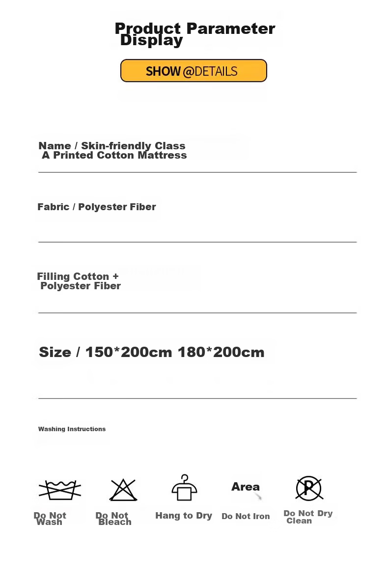 Nanjiren Class A Cotton Mattress, Xinjiang Cotton Bedding for All Seasons, Foldable Soft Pad for Home Use, 180*200cm 13