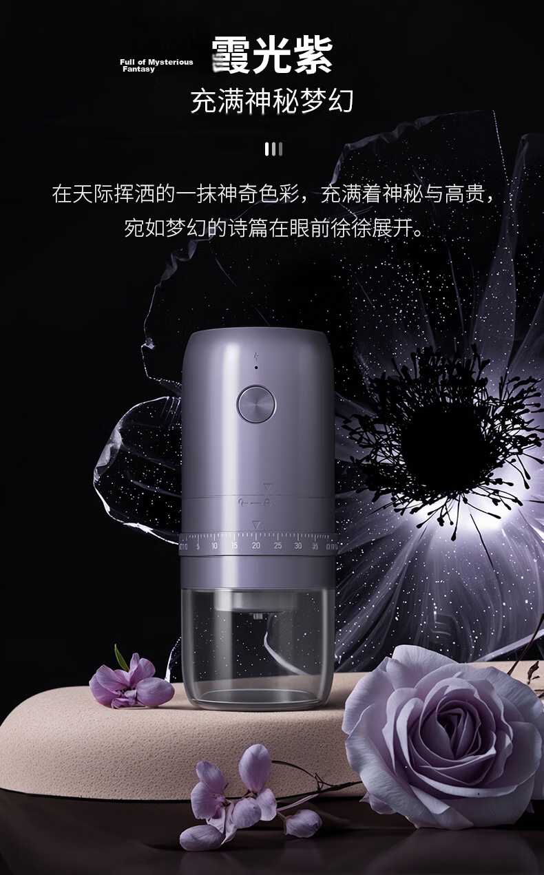 CLITON Electric Coffee Grinder, Portable Manual Coffee Grinder, Automatic Grinding Machine for Pour-Over Coffee 5