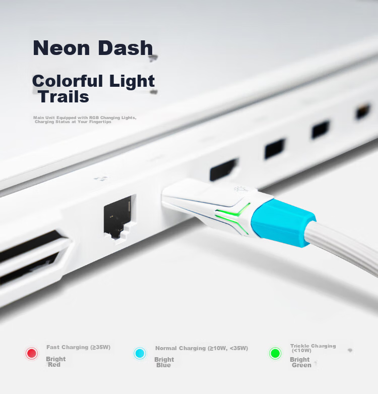 Lenovo Savior USB-C to C Cable, 7A Ultra-Fast Charging, up to 140W Ultra-Power Supply, Compatible with Multiple Fast Charging Protocols, Built-In E-Mark Chip, 1.5-Meter Thickened Cable Core 9