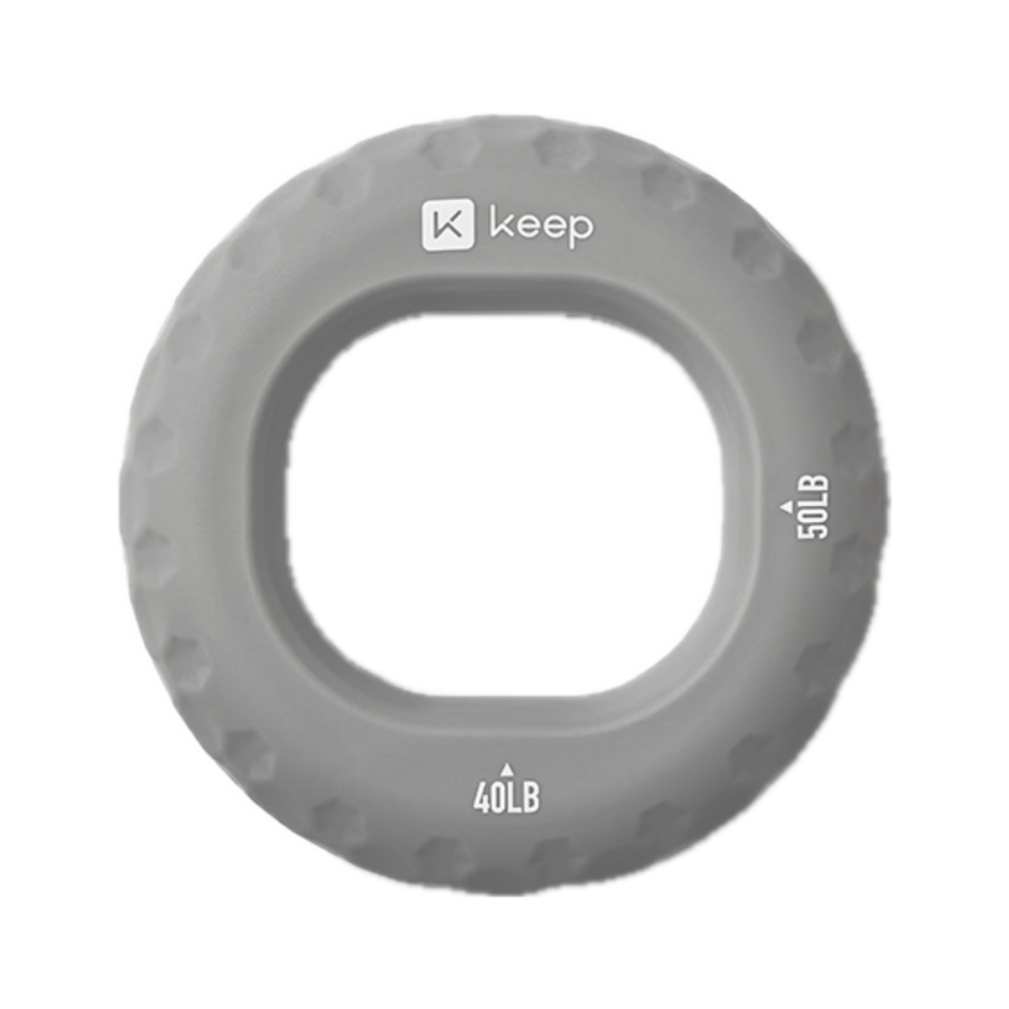 Keep Silicone Grip Ring, 40-50 Lbs Finger Rehabilitation Training, Hand Strengthener for Men And Women, Forearm Fitness, Rock Gray