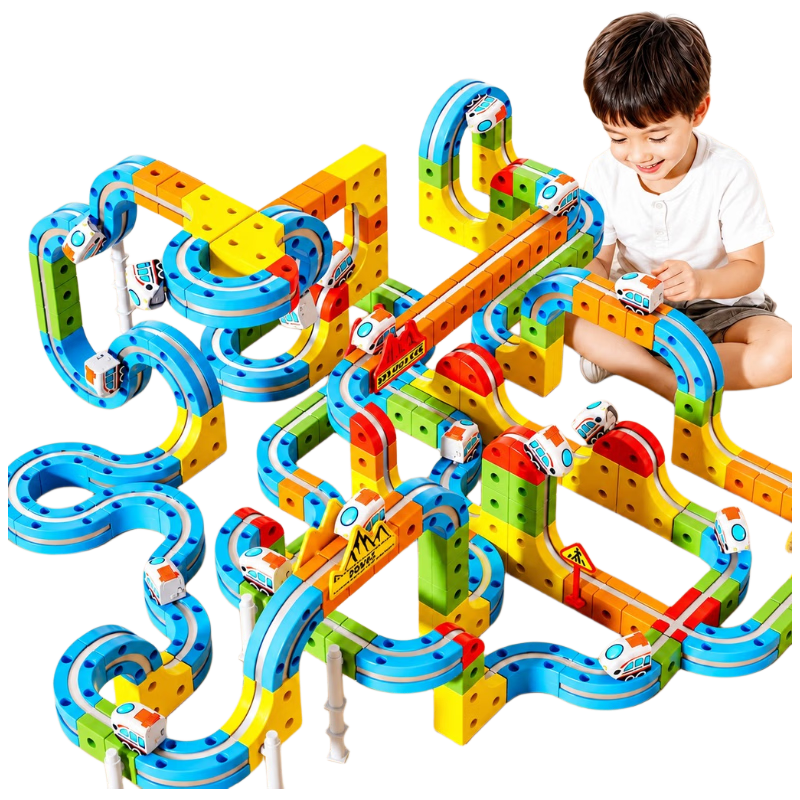 Miaobeile Kids Magnetic Floating Track Train Toy Educational Puzzle Assembly for Boys and Girls Birthday Gift