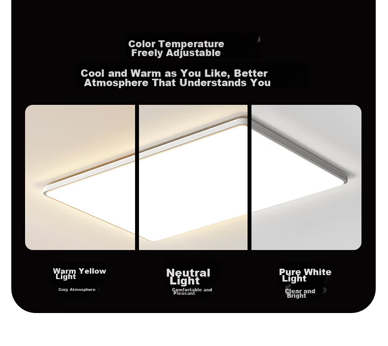 MICOE Full-Spectrum Eye-Protecting Ceiling Light for Living Room, Dining Room And Bedroom, Simple And Elegant Zhongshan Lighting Moon Series 20