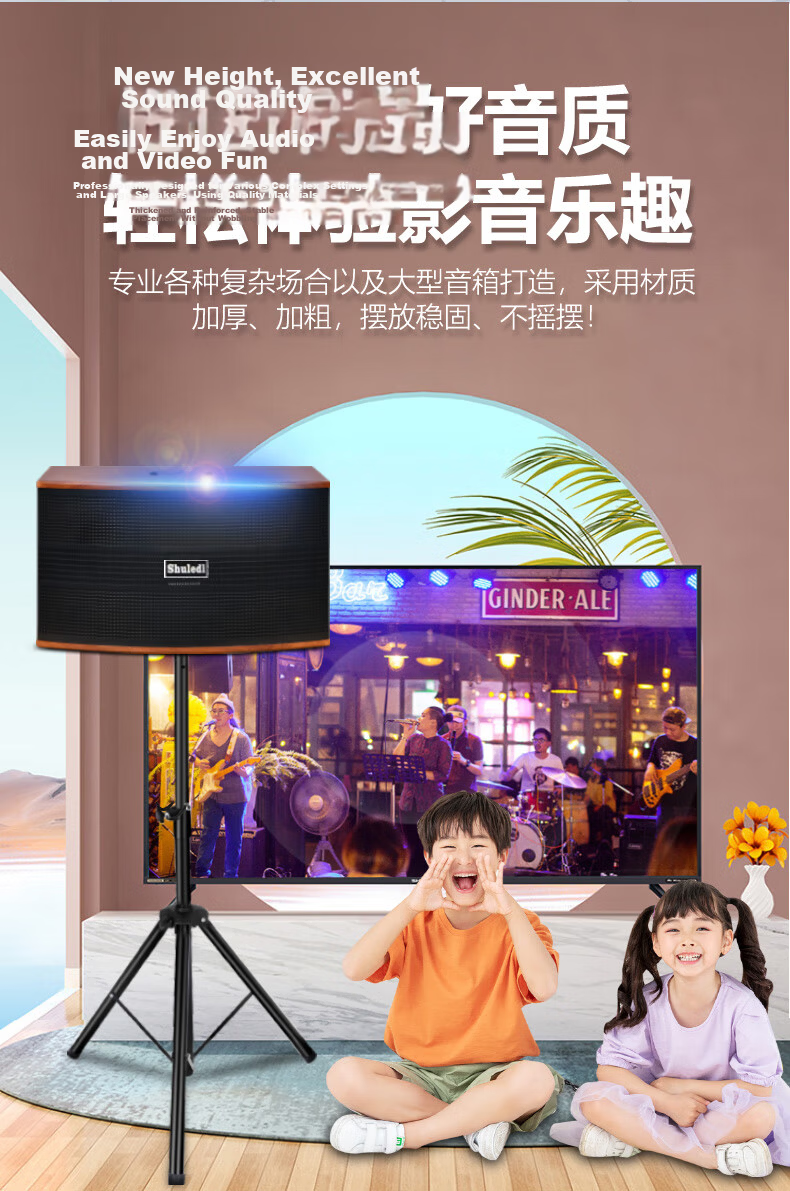 Shuledi SL-50k Speaker Bracket, Audio Support Stand, Speaker Hanger, Thickened And Reinforced Bracket, Single Support Weight 50 Kg, Wall-Mounted Expansion Bolts Included 3