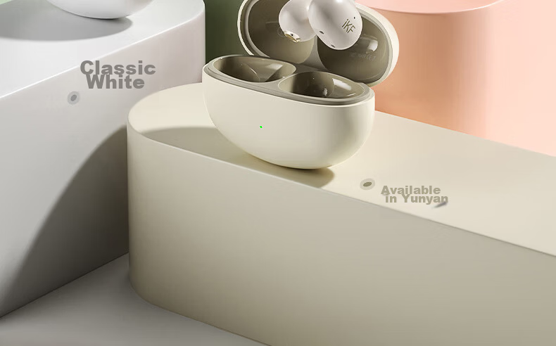 IKF AirClip Bluetooth Earclip Wireless Open Air Conduction Non-In-Ear HiFi Stereo Headphones Fitness Sports Long Battery Life Classic White 27