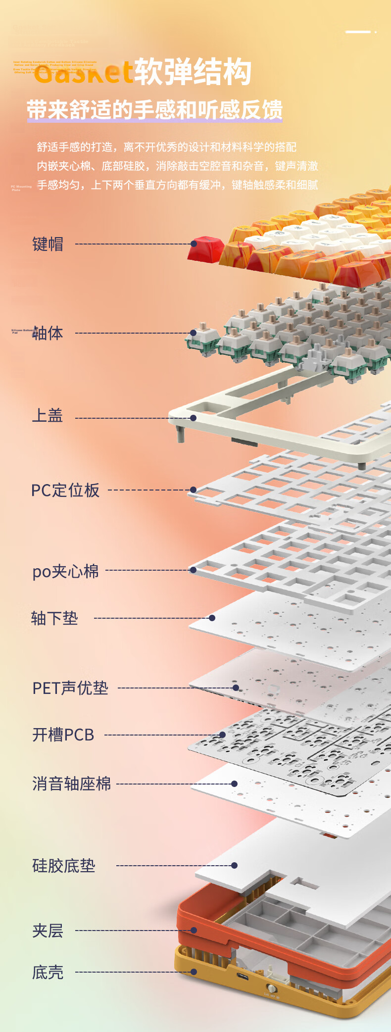 REDRAGON KS82 PRO Wired/wireless/Bluetooth Tri-Mode Customizable Mechanical Keyboard with Full Hot-Swappable Keys, Five-Sided Hot Anodizing, Kungfu Kid - Su Luo Switches 8